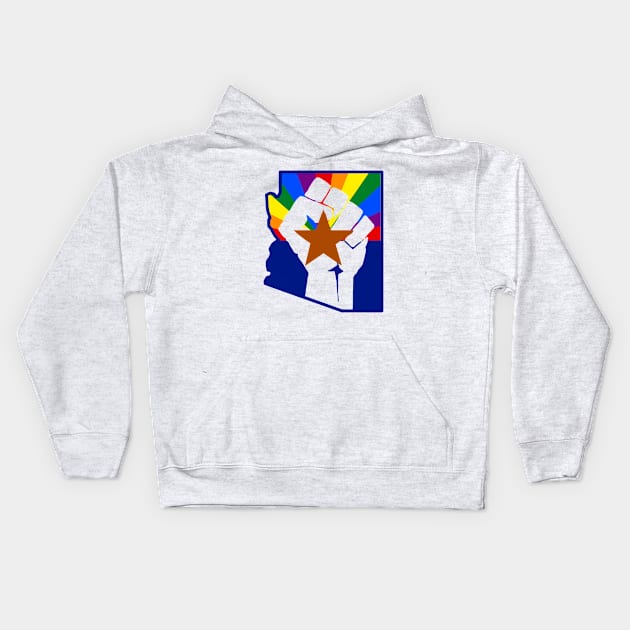 LGBTQ+ Revolution Arizona Kids Hoodie by XLR8EDmedia